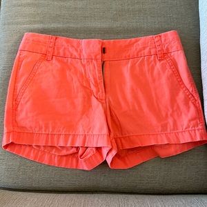J Crew Chino Bright Orange Shorts
